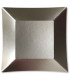 Piatti Piani di Carta Quadrati Piccoli Argento Satinato Wasabi 19 x 19 cm