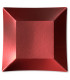Piatti Piani di Carta Quadrati Piccoli Rosso Satinato Wasabi 19 x 19 cm