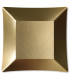 Piatti Piani di Carta Quadrati Piccoli Oro Satinato Wasabi 19 x 19 cm