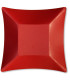 Piatti di Carta Quadrati Grandi Wasabi Rosso Opaco 19,8 x 19,8 cm