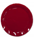 Piatti Piani di Plastica a Petalo Rosso 20 cm 2 confezioni