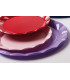 Piatti Piani di Plastica a Petalo Rosso 20 cm 2 confezioni