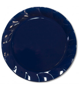 Piatti Piani di Plastica a Petalo Blu Notte 26 cm 2 confezioni