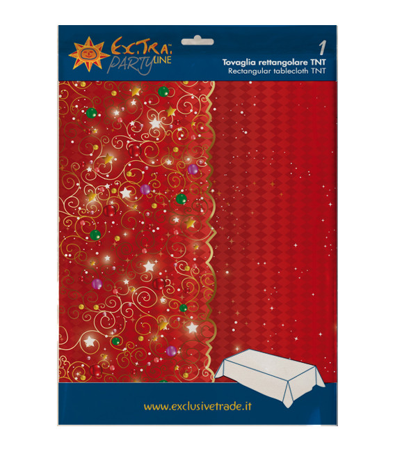 Tovaglia Rettangolare Natale in Rosso 140 x 240 cm