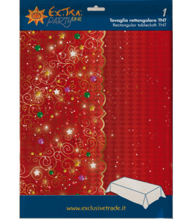 Tovaglia Rettangolare Natale in Rosso 140 x 240 cm