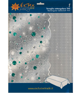 Tovaglia Rettangolare XMAS LIGHT SILVER 140 x 240 cm