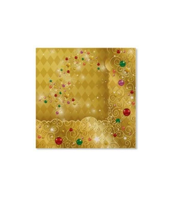 Tovaglioli XMAS LIGHT GOLD 33 x 33 cm 3 confezioni