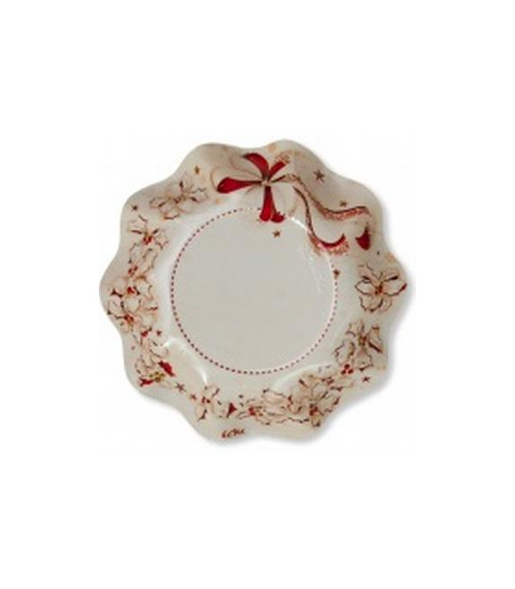 Piatti Fondi di Carta a Petalo Holly 18,5 cm