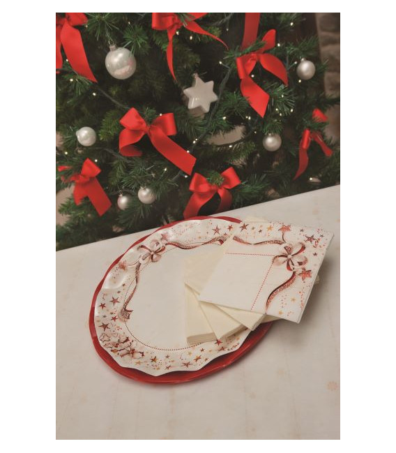 Piatti Fondi di Carta a Petalo Holly 18,5 cm