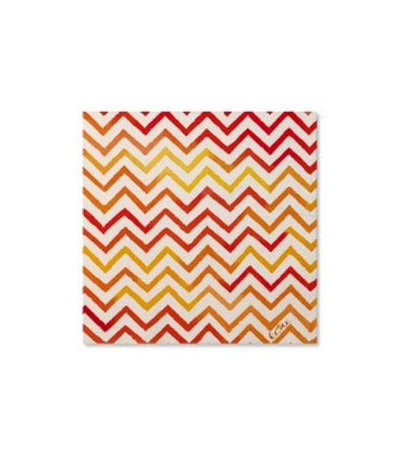 Tovaglioli Chevron Rosso 33 x 33 cm 3 confezioni