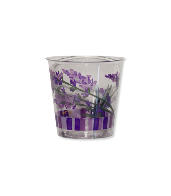 Bicchieri di Plastica Fiori Lavanda 300 cc 3 confezioni