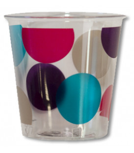 Bicchieri di Plastica Pois Multicolor 300 cc 3 confezioni