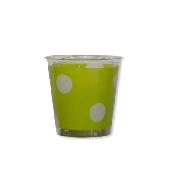 Bicchieri di Plastica Pois Verde Lime 300 cc 3 confezioni