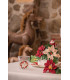 Piatti Fondi di Carta a Righe Stella di Natale 25,5 cm