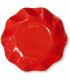 Piatti Fondi di Carta a Petalo Rosso Corallo 24 cm 2 confezioni