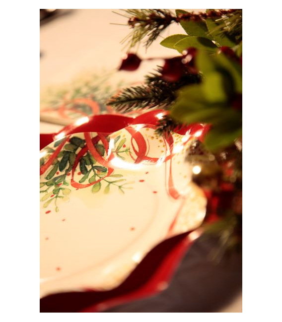 Piatti Piani di Carta a Petalo Christmas Bouquet 21 cm