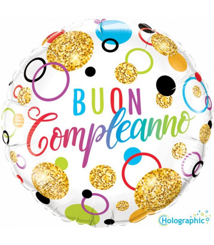 Palloncino Buon Compleanno Multicolor - Bon Bon Party