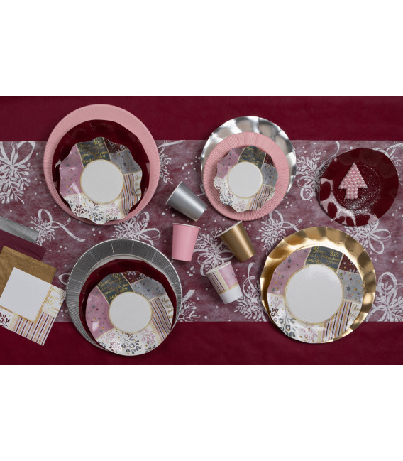 Bicchieri Compostabili Rose Gold Christmas 250 cc