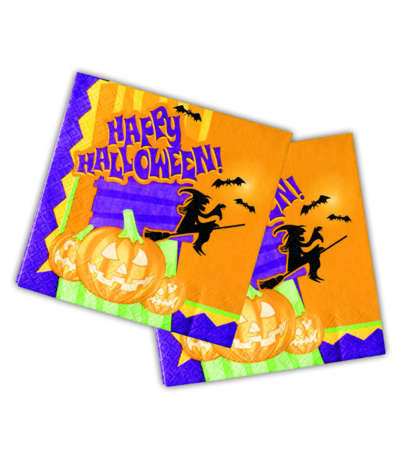 Tovaglioli 33 x 33 cm Happy Halloween 3 confezioni