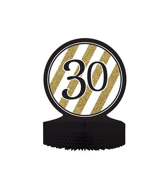 Centrotavola numero 30 Black & Gold