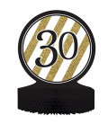 Centrotavola numero 30 Black & Gold