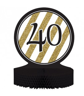 Centrotavola numero 40 Black & Gold