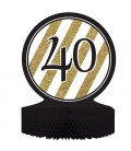 Centrotavola numero 40 Black & Gold