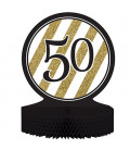 Centrotavola numero 50 Black & Gold