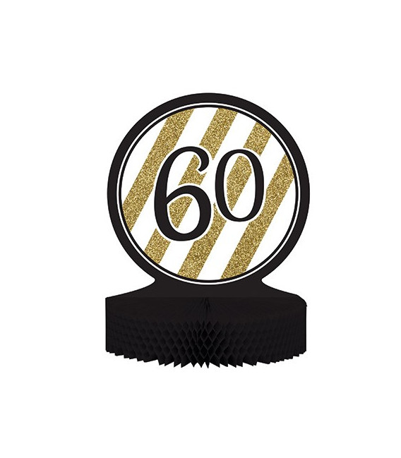 Centrotavola numero 60 Black & Gold