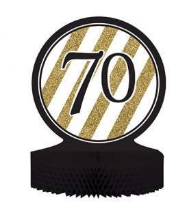 Centrotavola numero 70 Black & Gold