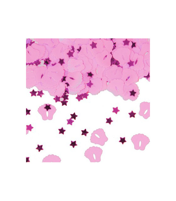 Confetti da tavola piedini rosa