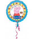 Pallone foil standard 17" - 42 cm Peppa Pig Happy Birthday