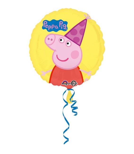 Pallone foil standard 17" - 42 cm Peppa Pig Happy Birthday