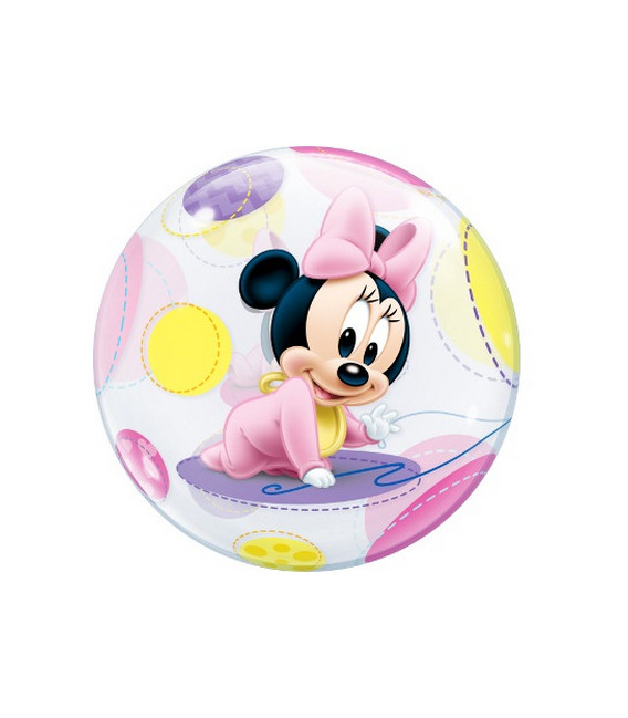 Pallone Bubble Baby Minnie 1st Birthday