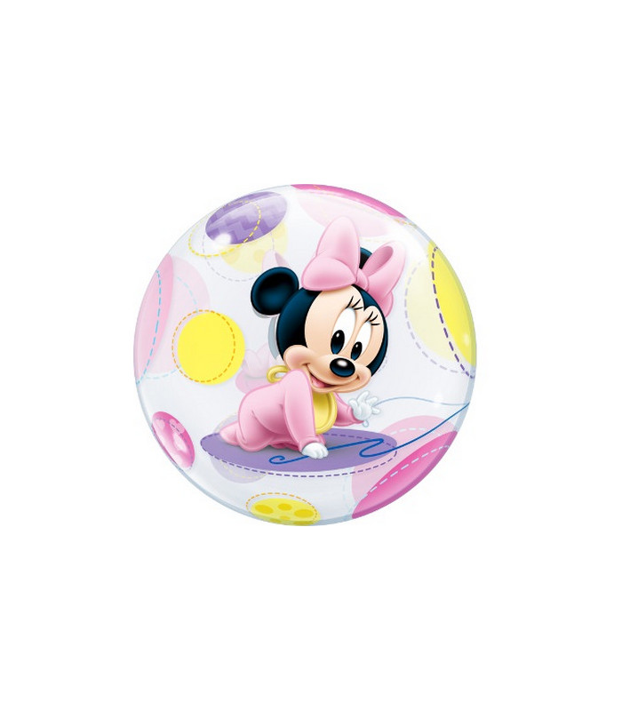 Pallone Bubble Baby Minnie 1st Birthday