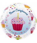 Pallone foil Buon Compleanno Cupcake