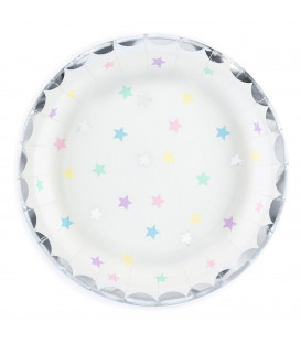 Piatti Unicorno Stelle 18 cm 6 Pz