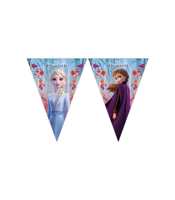 Festone bandierine di plastica Frozen II Disney