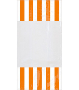 Sacchetti cellophane striped 13 x 25 cm Arancioni 10 Pz