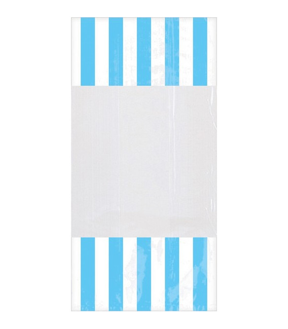 Sacchetti cellophane striped 13 x 25 cm Azzurri 10 Pz