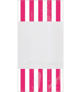 Sacchetti cellophane striped 13 x 25 cm Rosa Intenso 10 Pz