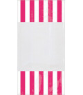 Sacchetti cellophane striped 13 x 25 cm Rosa Intenso 10 Pz