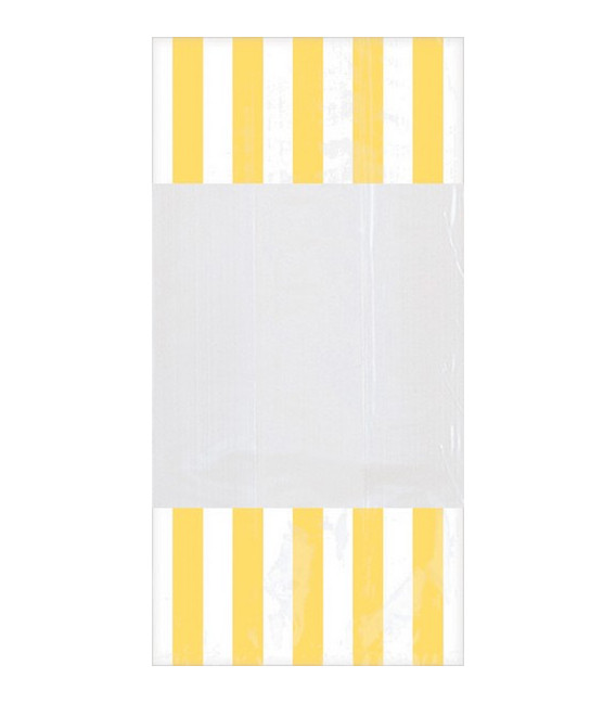 Sacchetti cellophane striped 13 x 25 cm Giallo 10 Pz