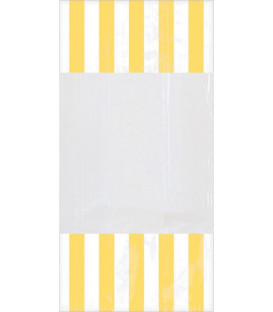 Sacchetti cellophane striped 13 x 25 cm Giallo 10 Pz