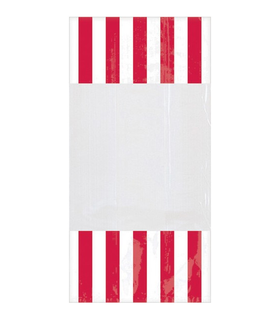 Sacchetti cellophane striped 13 x 25 cm Rosso 10 Pz