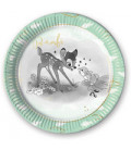 Piatto di carta grande 23 cm Bambi Metallizzato Disney