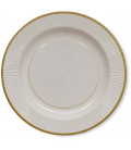 Piatti Piani di Carta a Righe Bordo Oro Classic Gold 27 cm