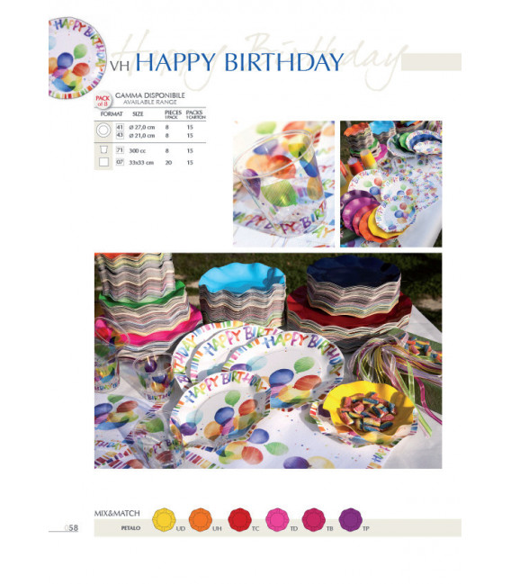 Tovaglioli Happy Birthday 33 x 33 cm 3 confezioni