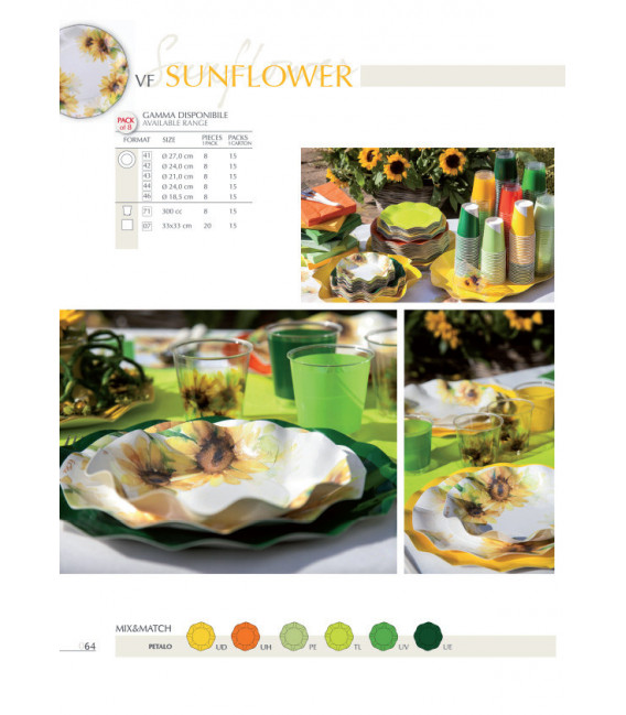 Bicchieri di Plastica Sunflower 300 cc