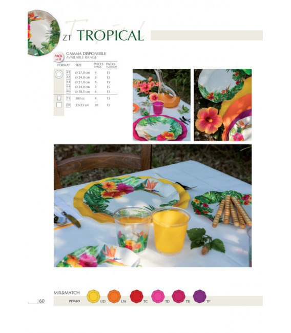 Bicchieri di Plastica Tropical 300 cc